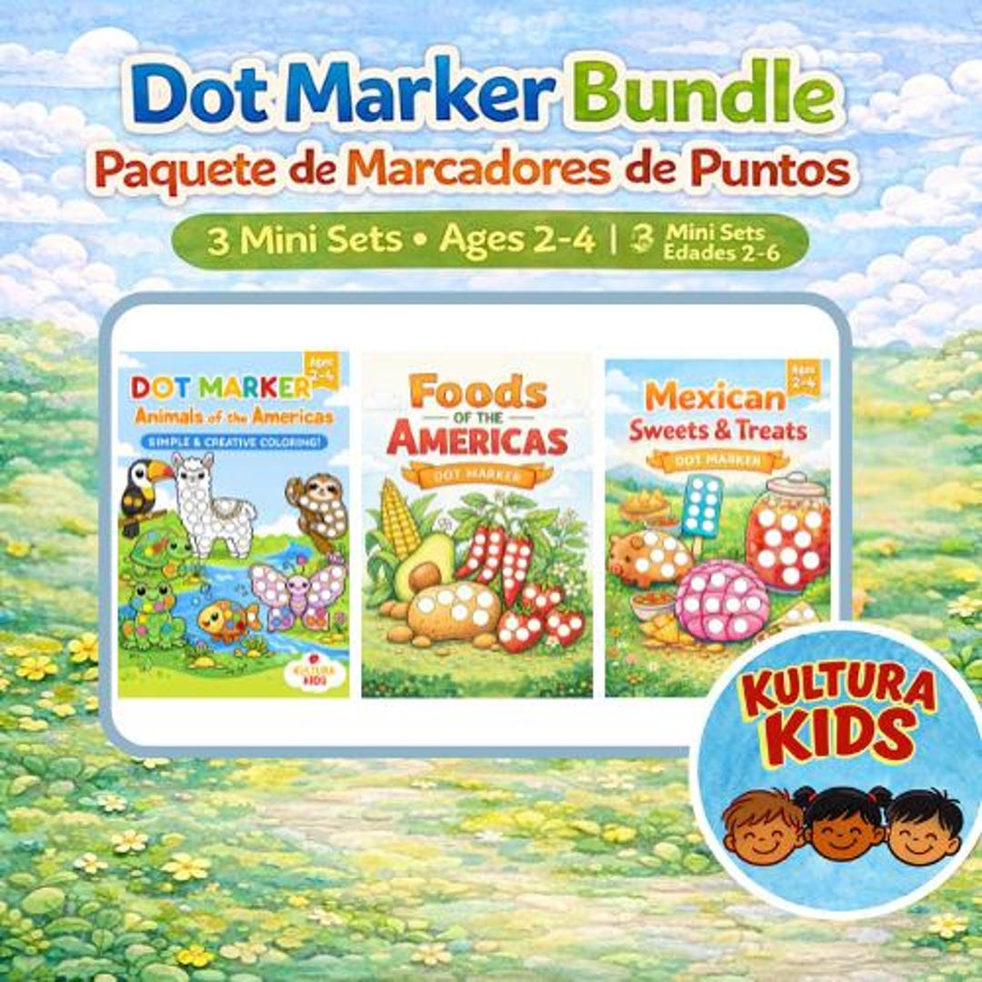 Toddler Dot Marker Activity Bundle | Animals, Foods, Mexican Sweets ...