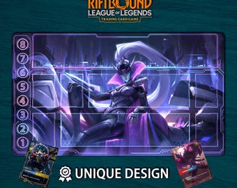 Riftbound speelmat Vayne Edition • Aangepaste bordspelmat met zones • Fysieke TCG-speelmat of digitale download • League of Legends 60 x 35