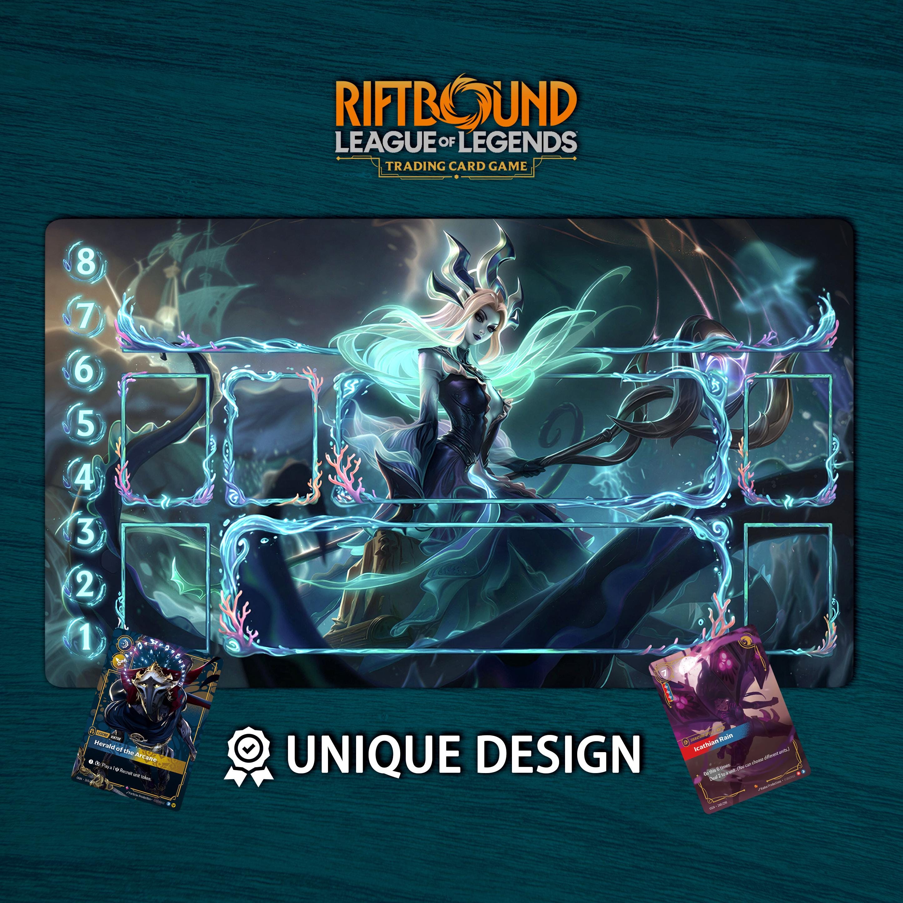 Riftbound Playmat Akali Edition • Custom Board Game Mat With Zones ...