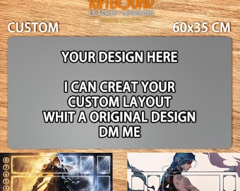 Aangepaste TCG-speelmat | Deskundig lay-outontwerp voor spleetgebonden en uit één stuk | Gevechtsgebied van 60 x 35 cm | Kaartspellen