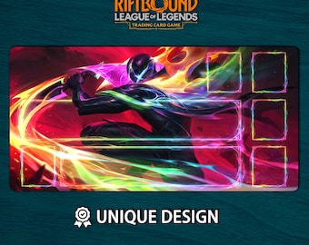Riftbound speelmat Pyke Edition • Aangepaste bordspelmat met zones • Digitale download of fysiek TCG-blok • League of Legends-fanart 60 x 35