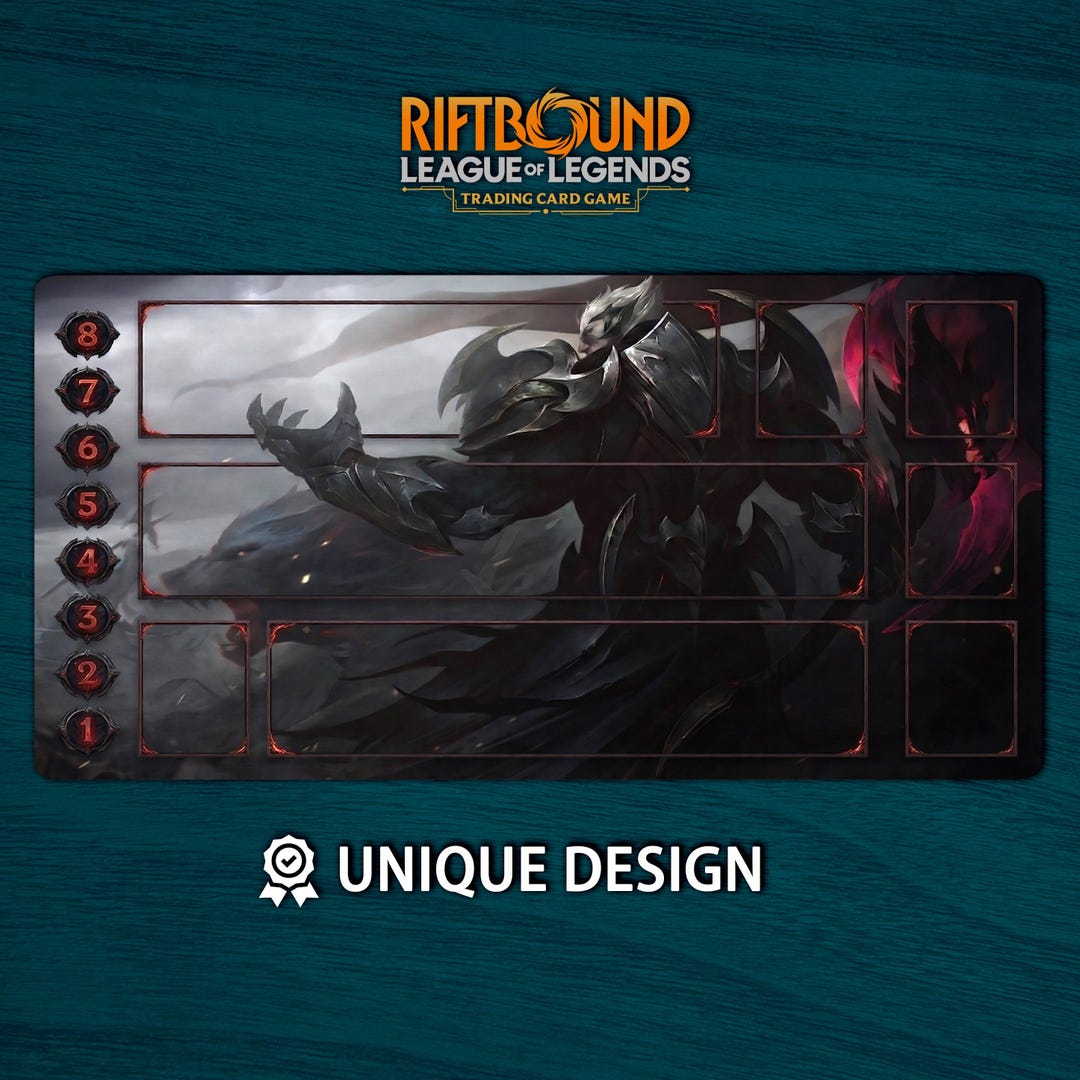 Riftbound Playmat Darius Edition • Custom Board Game Mat With Zones ...