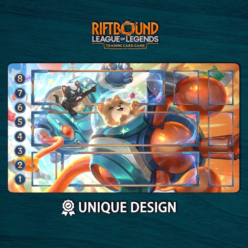 Riftbound Playmat Blitzcrank Edition • Custom Board Game Mat With Zones ...