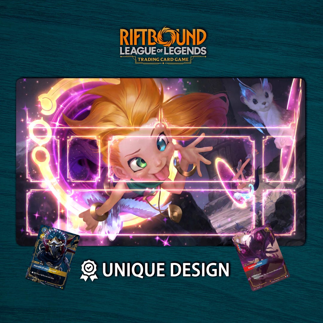 Riftbound Playmat Zoé Edition • Custom Board Game Mat With Zones ...