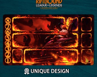 Riftbound Playmat Teemo Edition • Custom Board Game Mat with Zones • Digital Download or Physical TCG Pad • League of Legends Fan Art 60x35