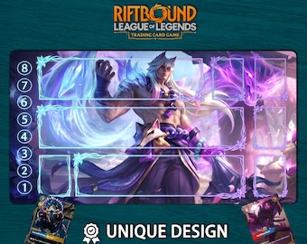 Riftbound Playmat Sett Edition • Custom Board Game Mat with Zones • Digital Download or Physical TCG Pad • League of Legends Fan Art 60x35