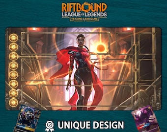 Riftbound Playmat Mel Edition • Custom Board Game Mat with Zones • Physical TCG Pad Or Digital Download • League of Legends Fan Art 60x35