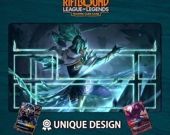 Riftbound-speelmat Taliyah-editie • Aangepaste bordspelmat met zones • Fysieke TCG-speelmat of digitale download • League of Legends 60 x 35