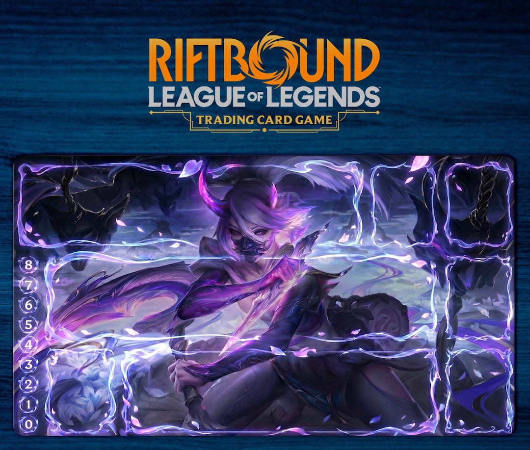 Playmat Akali Riftbound - Playing Card Game 24 X 14 Po. (600 X 350 Mm ...