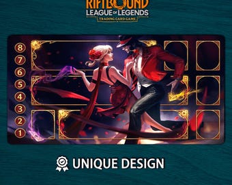 Riftbound-speelmat Evelynn TF Edition •Aangepaste bordspelmat met zones •Digitale download of fysiek TCG-pad League of Legends-fanart 60 x 35