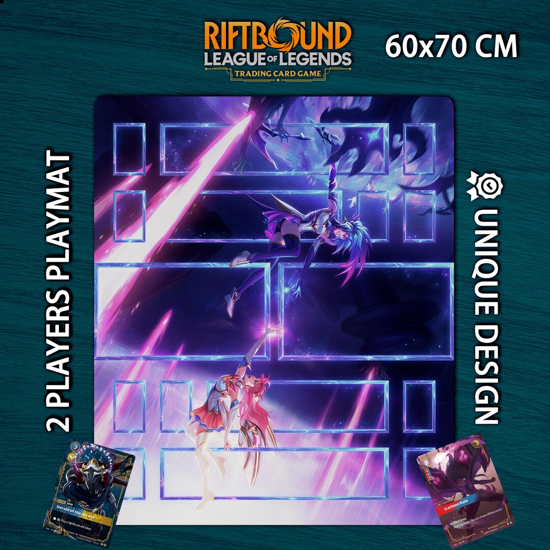 Riftbound Playmat Double Kai'sa Akali Edition • Custom Board Game Mat ...