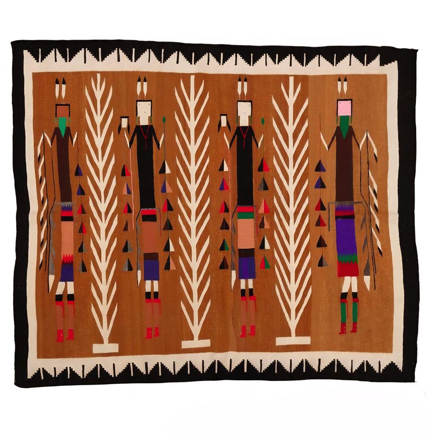Yei Rug Red Navajo Yei Weaving Red Mexican Rug Handwoven Wool Navajo Pictorial ...