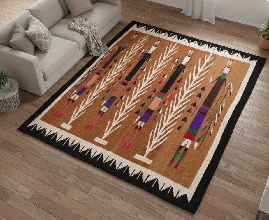 Yei Rug Red Navajo Yei Weaving Red Mexican Rug Handwoven Wool Navajo Pictorial ...