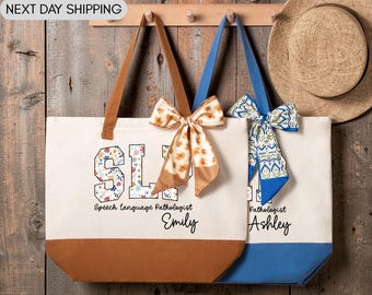 Custom SLP Tote Bag, Speech Language Pathologist Gift, Speech Therapy School Graduation, SLP Clinical Bag, Speech Pathology Appreciation