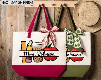 Custom Teacher Tote , Future Educator Graduation Bag, Teacher Appreciation Day Tote, School Faculty Reunion Bag, Mentor Thank You Gift Bag