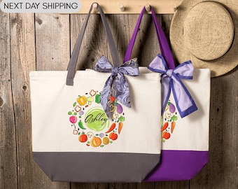 Custom Cheff Tote Bag, Kitchen Chef Gift, Culinary Student Present, Home Cook Tote, Veggie Carryall Bag, Vegetarian Tote Bag,Diet Tote Bag