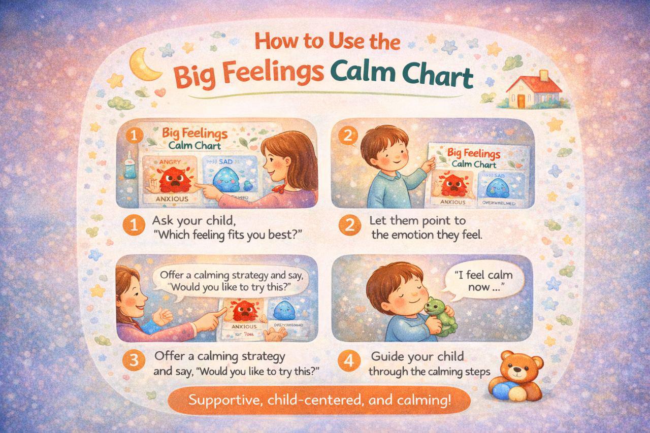 Kids Calm Chart | Emotional Regulation, Big Feelings (digital Download ...