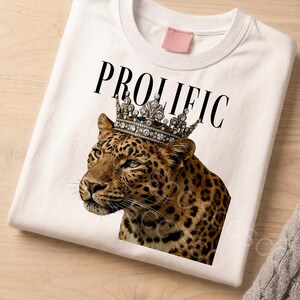 Prolific Leopard png, Boujee Leopard Png ,Jeweled Crown,Glam Leopard Magazine PNG, Diamond Crown Sublimation Design (Digital Download)