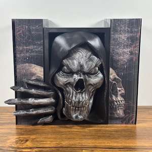 Buchstütze Ghost Face | Book Nook Geist Bone Keeper Shadow Skull Totenkopf | 3D Druck