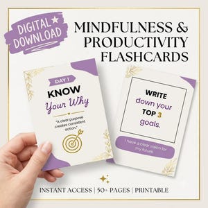 Executive Functioning Skill Cards, 60 flash cards. Adhd life skills. Adhd support. Social Emotional Learning. Autism resources. Printable