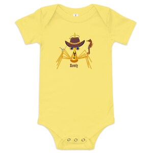 Lindo vaquero una pieza, cangrejo de dibujos animados, onesie onsie, baby shower, regalo para, bebé, recién nacido, bebé, 1er cumpleaños, caprichoso, inspirador, occidental