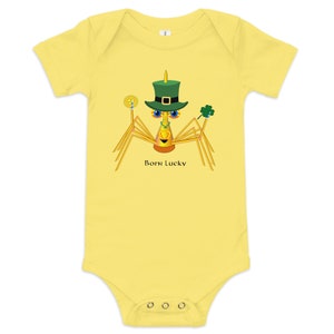 Lindo San Patricio One Piece, Cangrejo de dibujos animados, Onesie onsie, Baby Shower, Regalo para, recién nacido, bebé, primer cumpleaños, caprichoso, inspirador, irlandés