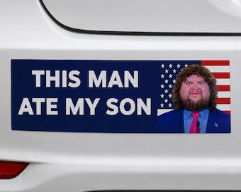 Autoaufkleber „Fat Vance“, Meme „This Man Ate My Son“, wasserfester Vinyl-Autoaufkleber, politische Parodie