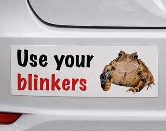 Wasserfester Vinyl-Autoaufkleber „Blinker benutzen – Frosch“