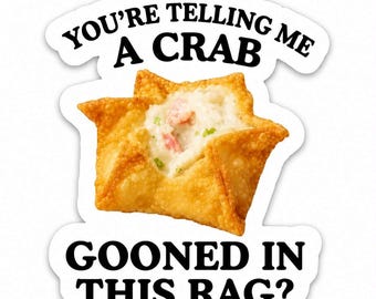 Wasserfester Vinylaufkleber "Crab Rangoon"