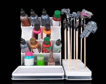 Miniatur-Hobbystation, Farbflaschenregal, Trockenständer, Schreibtisch-Organizer