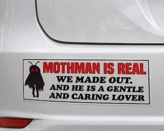 "Wasserdichter Vinyl-Autoaufkleber ""Mothman is real"""