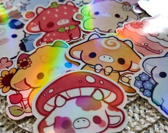 15er Pack Chibi Kühe Wasserdichte Vinyl-Aufkleber