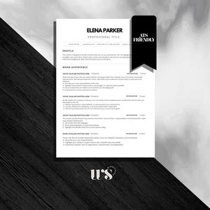 CV minimaliste, compatible avec les systèmes de suivi des candidatures (ATS), modèle pour Word, Pages, Canva, CV ATS, modèle de CV, CV basique, simple