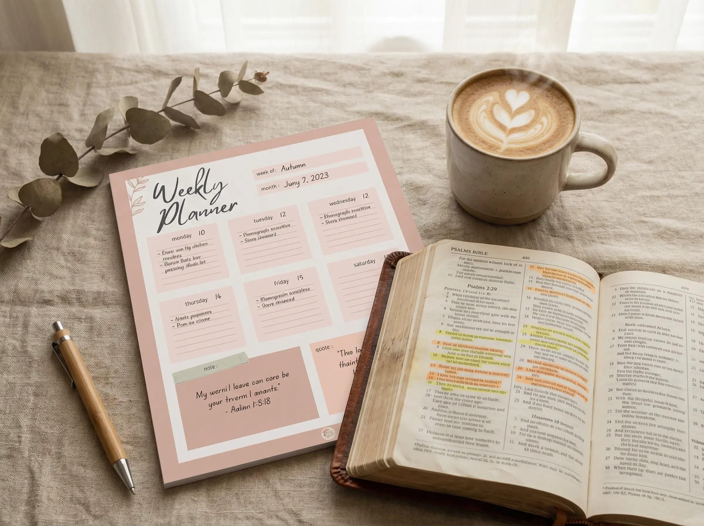 Minimal Weekly Planner Printable | Monday–saturday | Undated Weekly ...