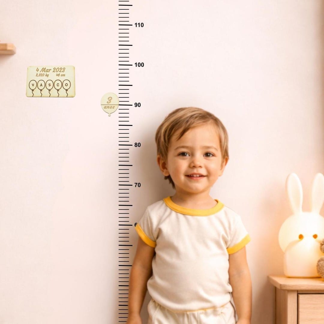 Personalized Growth Chart Height Ruler Wall Decal With Name Birth ...