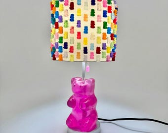 Handgemaakte gummybeerlamp, op iCarly geïnspireerde harsbureaulamp, Kidcore-slaapkamerdecoratie