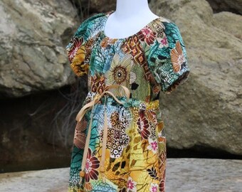 Peasant Dress Handmade Flower Child Hippie Hippie Festival Dress Festival Clothes Hippie Clothes Cotton Fabric Blue Red Gold Turquoise
