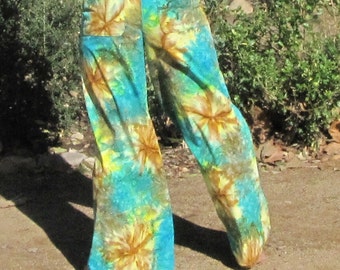 Tie Dye Pants Handmade Hippie Inspired Wide Leg Pants Festival Clothes Hippie Clothes Tie Dye Style Fabric Festival Clothing Hippie Clothing