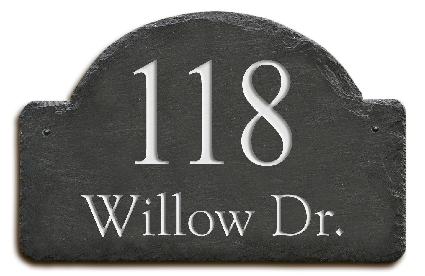CARVED SLATE House Numbers Address Stone/Carved Marker/House/Plaque/Sign 