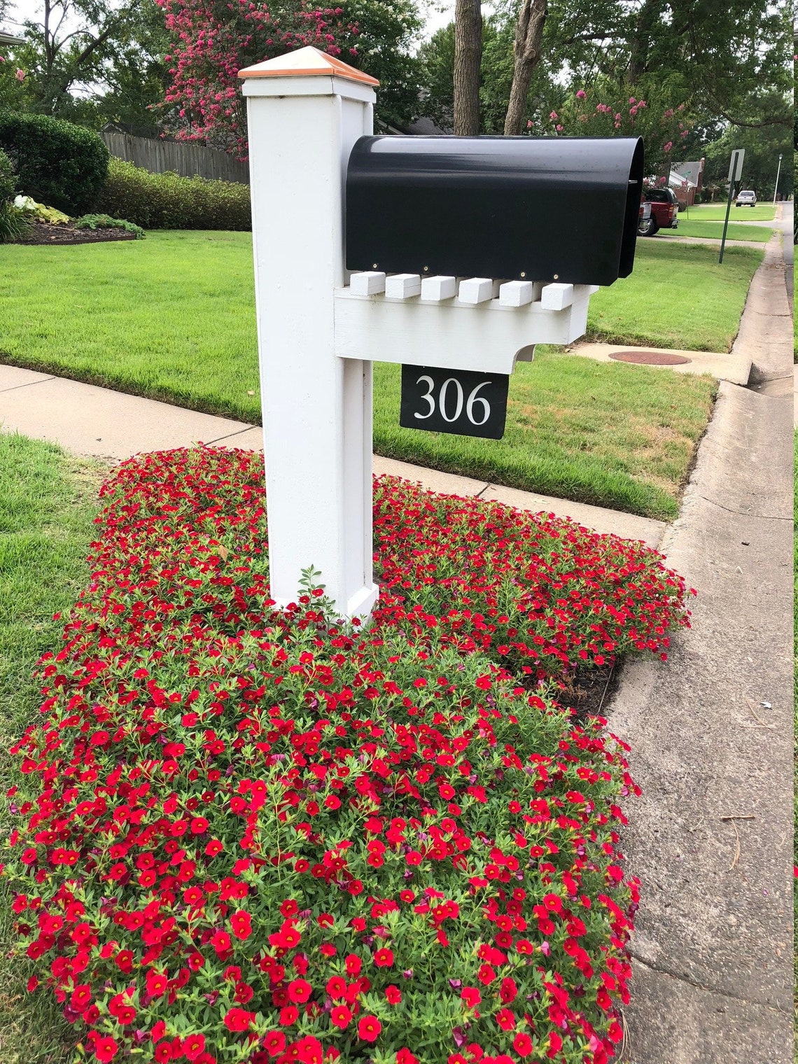 HANGING House Numbers Mailbox Lamppost Carved Stone Address Etsy
