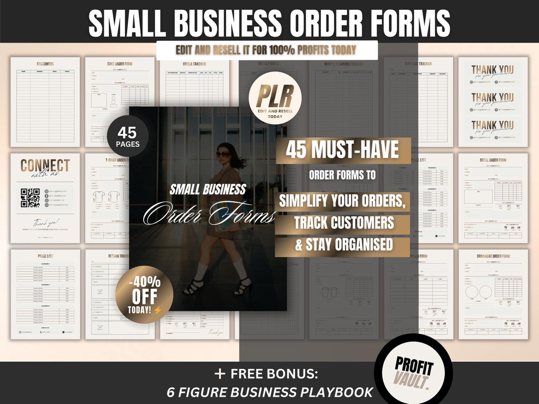 Editable Order Form Templates for Small Business | Etsy Shop Order ...