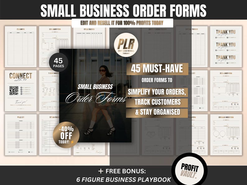 Editable Order Form Templates for Small Business | Etsy Shop Order ...