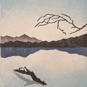 Solstice #2 :stampa xilografica Giapponese originale numerata