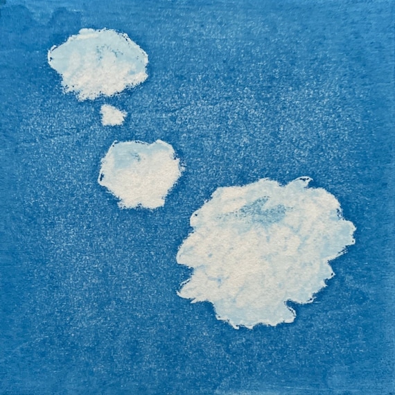 Silver Lining #12: オリジナルの番号付き水性木版画 - Etsy 日本