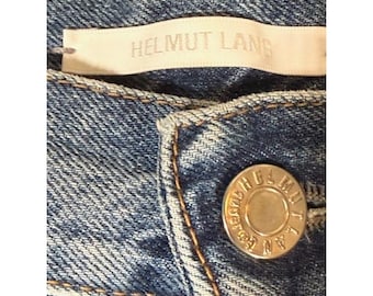 Vaqueros vintage Helmut Lang, fabricados en Italia, talla 34 M (31W), pierna recta, denim de archivo.