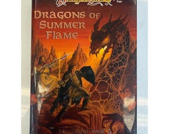 Draghi della Fiamma Estiva Weis Hickman 1ª Edizione 1ª Stampa 1995 Copertina rigida con sovraccoperta Dragonlance TSR