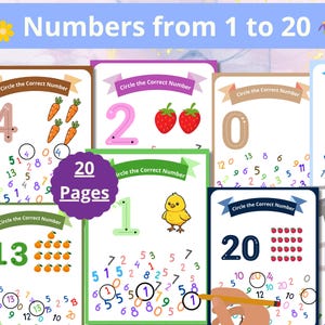 Baby Shower 123 Book Activity: Baby's First Number Book, math worksheets    (Digital Download)