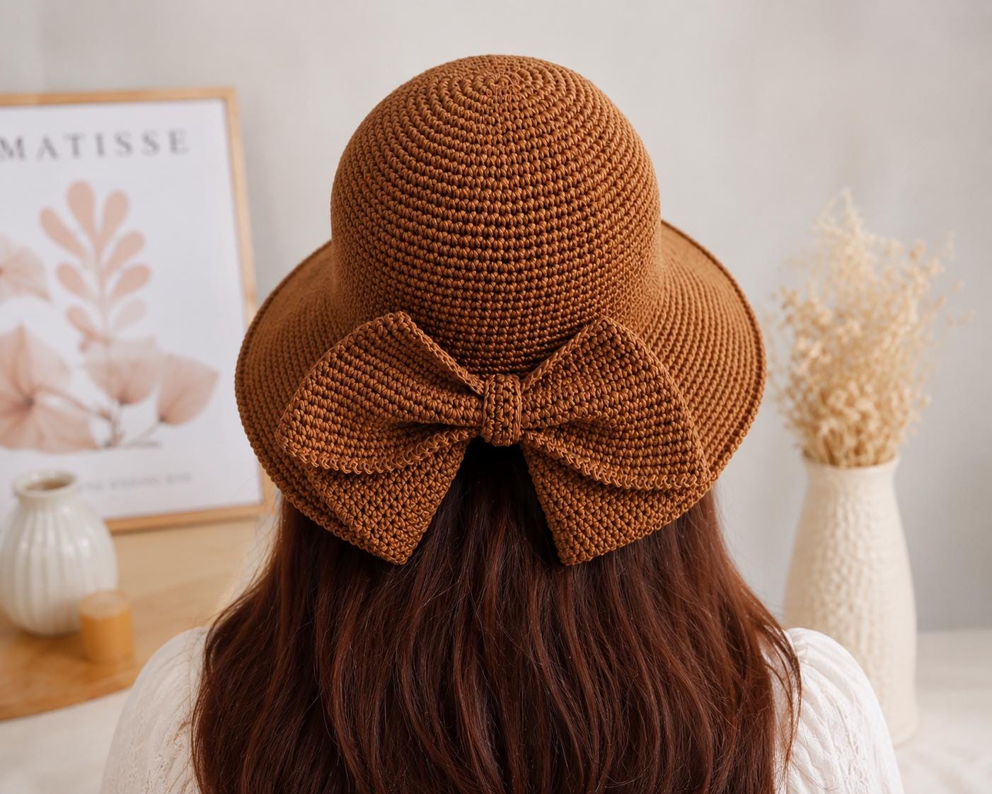 40 Unique Crochet Hats That Are Sure To Amaze You! 24 Bow Crochet Sun Hat Pattern