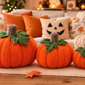 Pumpkin Crochet Pattern PDF | Fall Amigurumi Tutorial | Autumn Decor | Halloween Pumpkin | Thanksgiving Decor | Instant Download