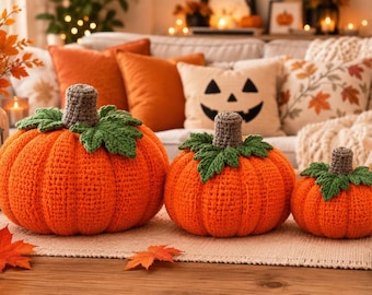 Kürbis-Häkelanleitung (PDF) | Herbstliches Amigurumi-Tutorial | Herbstdeko | Halloween-Kürbis | Thanksgiving-Deko | Sofort-Download